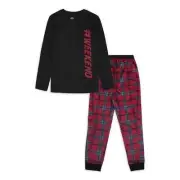 Wonder Nation Boys Long Sleeve Top and Pants Pajama Set-Weekend-XS (4-5)-NWT