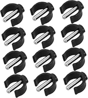 12pcs Walker Tube Clip Pin Locks Walking Stick Clips C Shaped Crutch Cane Buckle Non-slip Crutch Pin Walking Hiking Trekking Pole Parts