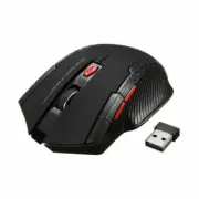 Wireless Gaming Mouse 2.4G Portable Optical Desktop Laptop - 6 Buttons BLACK USA