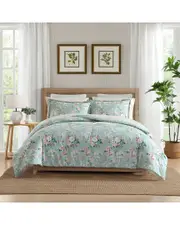 Laura Ashley 180 Thread Count Rosemoore Face Comforter Set