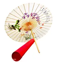 在飛比找momo購物網優惠-【亞柏林】芝蘭清香-純手工油紙傘 工藝傘 裝飾傘 古典花傘(