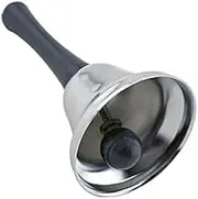 Adorox Silver Steel Hand Bell Loud Call Bell Alarm