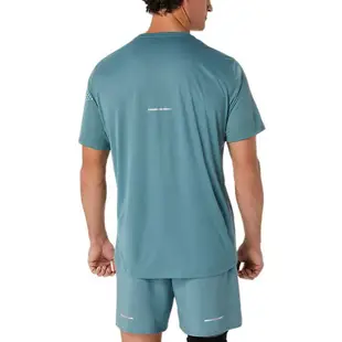 Asics Icon [2011C734-406] 男 短袖 上衣 T恤 海外版 運動 慢跑 路跑 透氣 亞瑟士 湖水綠