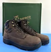 NIB 11 D MENS DANNER CALIPER 6" WATERPROOF BOOTS ALUMINUM TOE 19453 BROWN