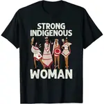 堅強的原住民女人美國原住民原住民印度 T 恤