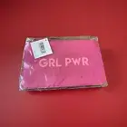 GIRL POWER Womens 90s y2k make up BAG BABY HOT PINK LEATHER cosmetic case
