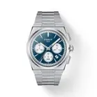 New Tissot PRX Blue Dial Chronograph Steel Bracelet Men's Watch T1374271104100