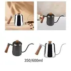 Gooseneck Kettle Pour over Drip Pot Coffee Maker Wood Handle Portable Teakettle