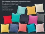 Bianca Vivid Coordinates Quilted European Pillowcase 14-Colour Options RRP $34.9