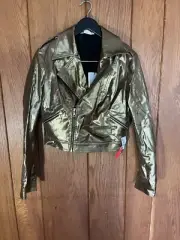 New Sass And Bride Gold Cotton Blend Jacket US 6 $385