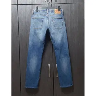 正品LEVIS513 SLIM FIT 男中藍水洗刷色彈性修身牛仔長褲(尺寸請詳內文)