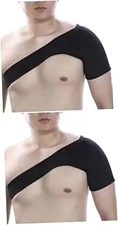 Baluue Pcs Adjustable Shoulder Support Brace Compression Sleeve for Outdoor Sports Day Comfort Thin Breathable
