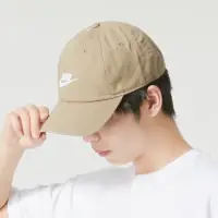 在飛比找蝦皮購物優惠-NIKE CLUB CAP 卡其色 黑色 刺繡 復古老帽 棒