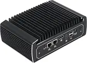 XTevu Mini PC, Fanless Industrial Computer, High Performance 4G RAM, 128G Storage, Fanless Mini Industrial PC, 100‑240V Power Supply for Industrial Use