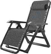 Zero Gravity Chair, Padded Gravity Chairs, Folding Lounge Chair for Outside, Lawn Patio Chair Indoor Outdoor with Aluminum Alloy Lock, Support 440lbs (Color : A, Size : 70x41x85CM) FANDIAO