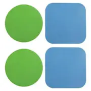 Jar Opener Gripper Pads,Rubber Jar Grippers Multi-function Jar Opener for Seniors with Arthritis Weak Hands Kitchen Coasters(4pcs,Light Blue,Green)