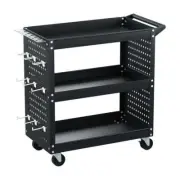 Giantz 3-Tier Tool Cart Storage Trolley Toolbox Workshop Garage Organizer Black