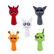 Catzon 5Pcs Game Plush Toys Soft Stuffed Animal Pillow Figure Doll Birthday Gifts for Adult Kids-A