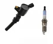 1+Heavy Duty Ignition Coil BLK & 1+Motorcraft Spark Plug 97-2003 FORD F-150 (for: Ford)