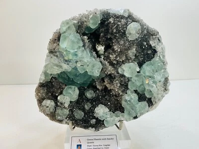 Fluorite Green Fluorite Etched Fluorite Smoky Quartz Xiayang Mine 2.6 kg