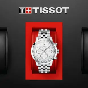 【TISSOT 天梭 官方授權】PRC200 CHRONOGRAPH 三眼計時腕錶 / 43mm 母親節 禮物(T1144171103700)