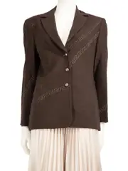 Brown Greca Pattern Blazer