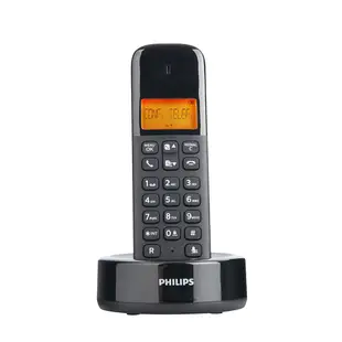 【享4%點數回饋】PHILIPS飛利浦 無線電話 【官方授權】1.6吋大螢幕 電話簿 靜音 5級調節 室內電話 家用電話 D1601B