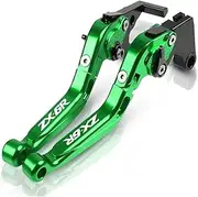 Brake Clutch Lever Adjustable for Kawasaki ZX6R 2008 2009 2010 2011 2012 2013 2014 2015 2016 Brakes Lever Adjustable Folding Brake Clutch Levers Handlebar(12)