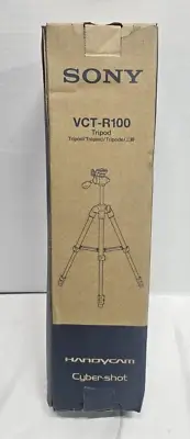 Sony VCT-R100 Tripod For Cyber-shot Handycam 3-Way Pan/Tilt Head Adj. 14"-39"