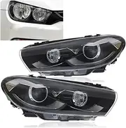 2PCS Car LED Headlight Compatible For VW SCIROCCO 2009-2016 Headlamp Plug And Play With LED DRL Dynamic Turning Front Head Lights(Halogen)