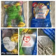 NIP 1993 Ty Teenie Beanie Baby Babies # 3 Smoochy The Frog Rare Original