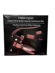 Rabbit Wine Bottle Opener Corkscrew Gift Set Bar Accessories
