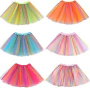 [kilofly] 6pc Girls Ballet Tutu Kids Birthday Princess Party Favor Dress Skirt Set