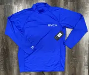 RVCA Rashguard Mens XL Royal Blue Surf UVA Protection Lightweight Jiu Jitsu MMA