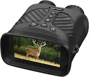 Binoculars Camera Infrared Night Vision 2.5K 10X Optical 3" IPS Screen Infrared Illuminator Digital for Hunting Camping Digital Binoculars Black