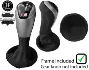 BLACK STITCH LEATHER AUTOMATIC SMG GEAR+PLASTIC FRAME FOR BMW E63 E64 05-10 (for: BMW)