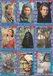 ROBIN HOOD PRINCE OF THIEVES MOVIE 1991 TOPPS BASE CARD & STICKER SET OF 55 + 9