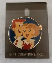 HB George & Jane Jetsons Cartoon Pin 1990 Hamilton Gift Creation New NOS MOC
