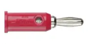 CONN, Banana, PLUG, 15A, SCREW, RED, Banana Test Connectors, Qty.1 1325-02