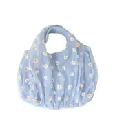 Spring Autumn Women Small Transparent Tote Womens Flower Mesh Cloth Bag Daisy Embroidery Handbag Eco Fruit Bag Purse For Girls