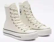 Converse Chuck Taylor All Star Extra High Platform, 569720C Size 6 Egret/Wh