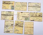 9~Vintage Style~Ephemera~French Documents~Junk Journal~Linen Cardstock~Cards