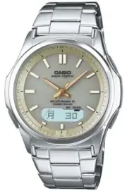 CASIO WAVE CEPTOR WVA-M630D-9AJF Analog Digital Men's Watch Beige Silver Solar