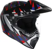 AGV AX-9 Steppa 06 Helmet, black-red-blue, Size L for Men Black Red Blue