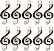 GALPADA 10pcs Metal Music Symbol Charms for Jewelry Making Elegant Music Notes Pendants Chic Crafting Accessories for Bracelets and Necklaces