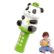 Kids Cartoon Educational Microphone | Panda Shape Educational Interactive Kids Microphone - Handheld Portable Multi-Functional Speaker Machine Player with 7 Buttons for School