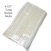 100 White 4.5" Inch Round LOLLI POP Sucker STICKS Chocolate Candy Mold Cake Pops