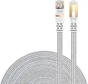 DanYee 2m CAT7 Ethernet Cable, 40Gbps, 2000MHz, SFTP, RJ45, White