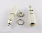 100pcs 4mm Banana Plug Jack Binding Post Speaker Cable Amplifier Connector White