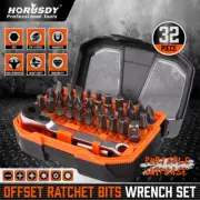 32Pc Mini Ratchet Screwdriver Magnetic Offset Wrench Torx Star Security Bits